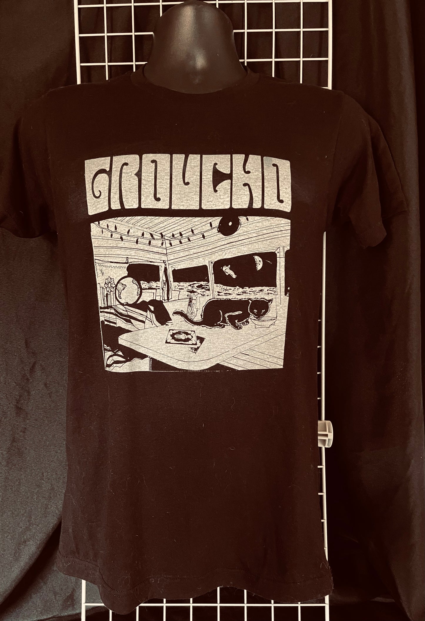Short Sleeve GROUCHO Black Space Cat