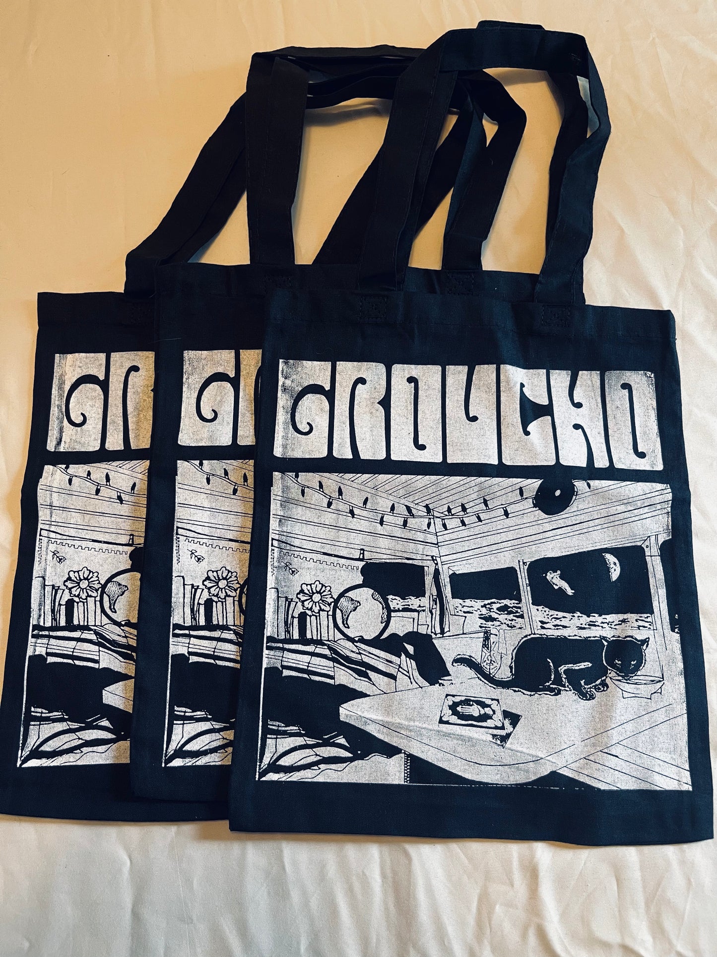 GROUCHO SPACE CAT Tote Bag (2 sizes)